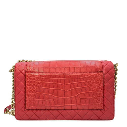 Boy Large Red Shoulder Bag Gold hardware