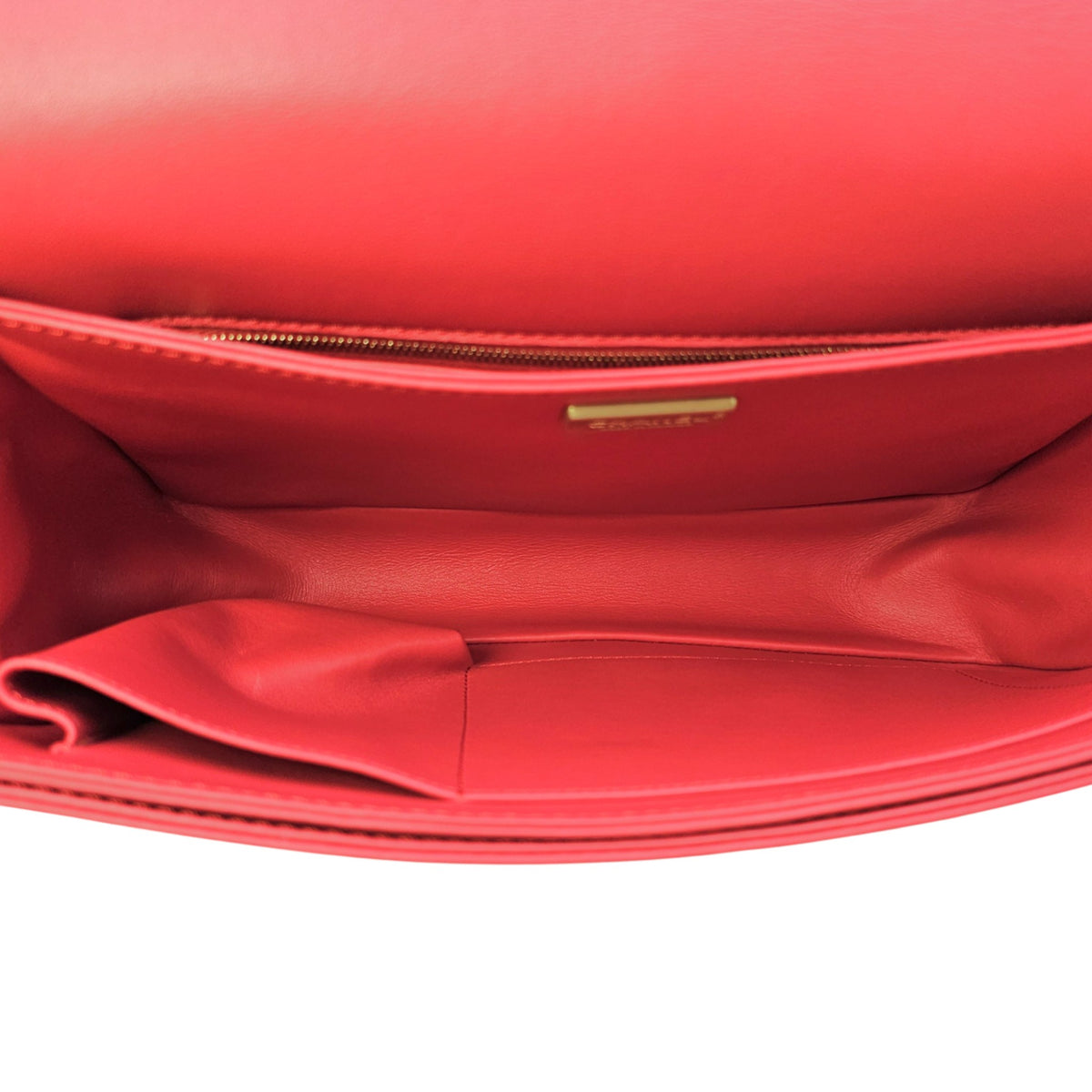 Boy Large Red Shoulder Bag Gold hardware