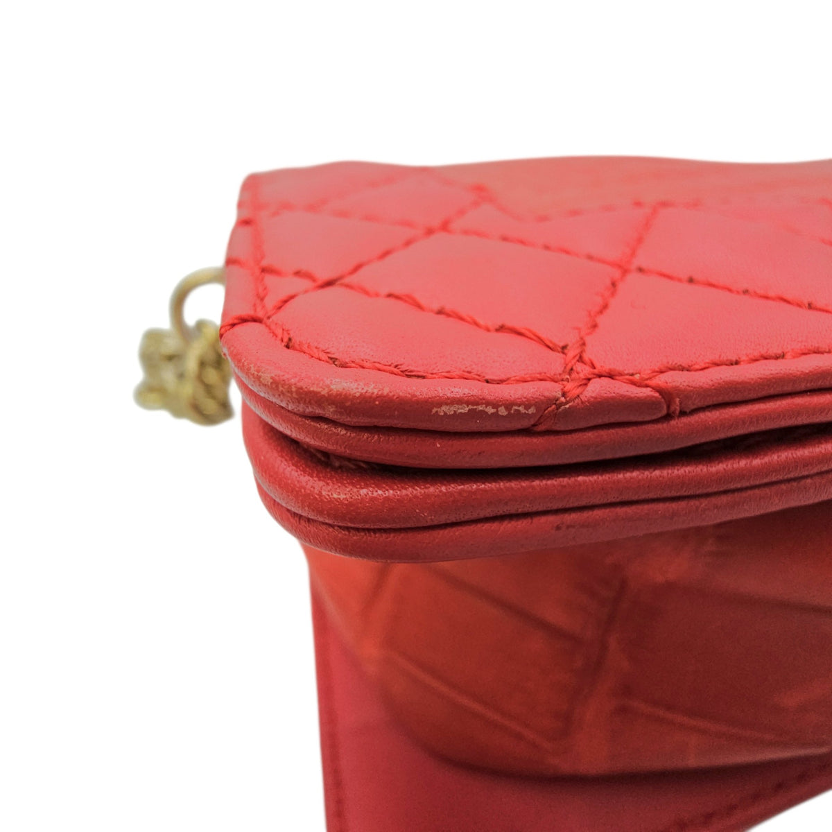 Boy Large Red Shoulder Bag Gold hardware