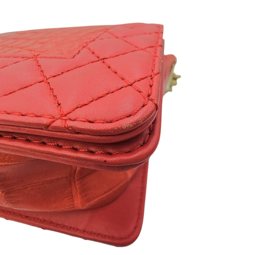 Boy Large Red Shoulder Bag Gold hardware