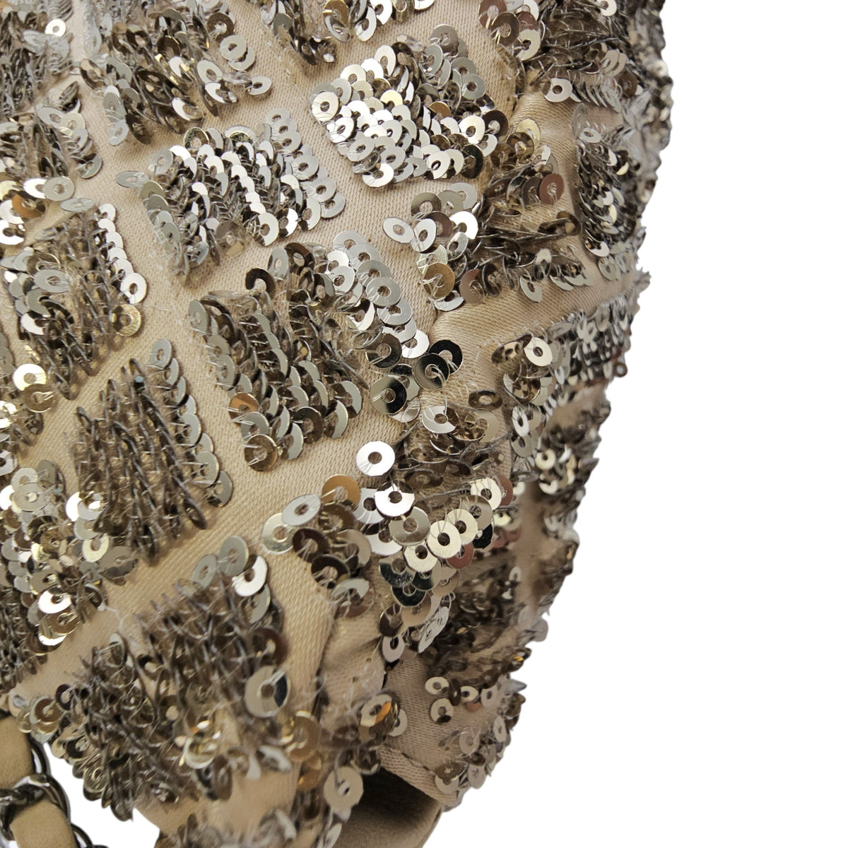 Classic 24 Gold Shoulder Bag in Sequins Silver hardware