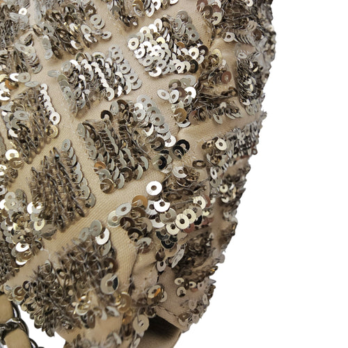 Classic 24 Gold Shoulder Bag in Sequins Silver hardware