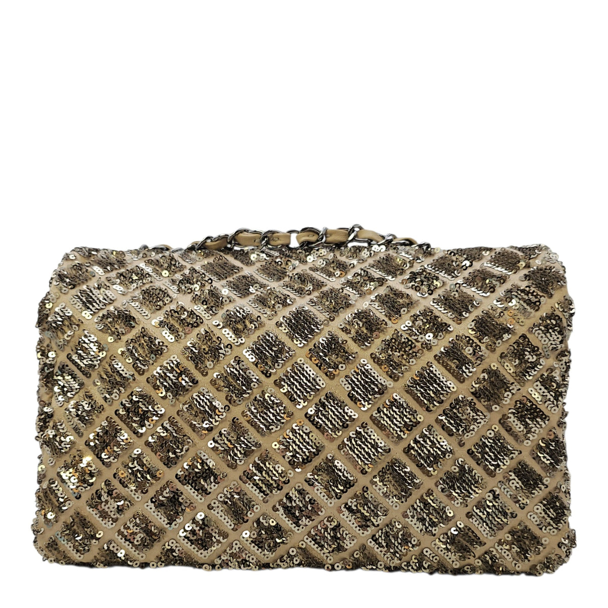 Classic 24 Gold Shoulder Bag in Sequins Silver hardware