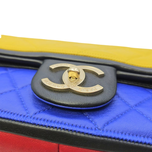 Seasonal CC 26 Multi-colour Shoulder Bag in Calfskin Gold hardware