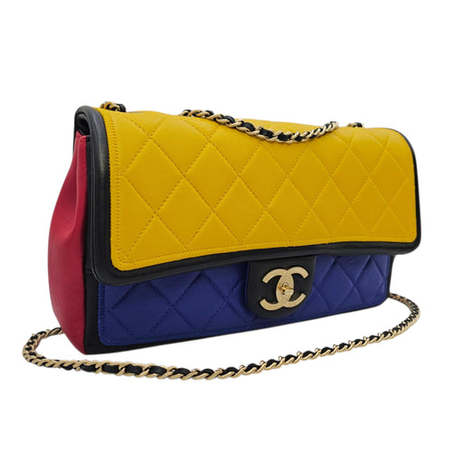 Seasonal CC 26 Multi-colour Shoulder Bag in Calfskin Gold hardware