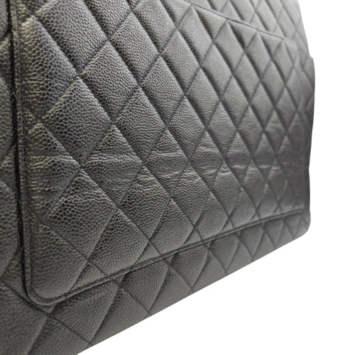 GST 39cm Black Tote Bag in Caviar Leather Gold hardware