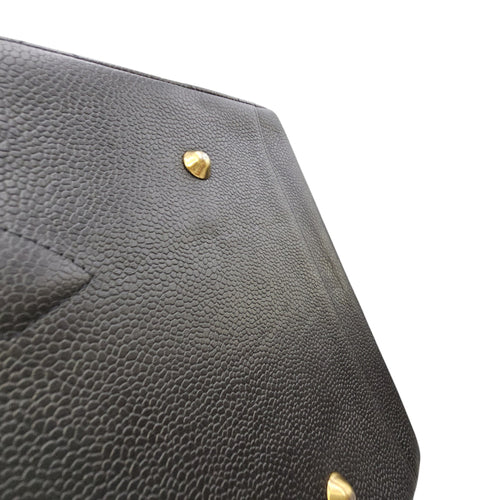 GST 39cm Black Tote Bag in Caviar Leather Gold hardware
