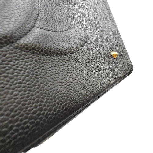 GST 39cm Black Tote Bag in Caviar Leather Gold hardware