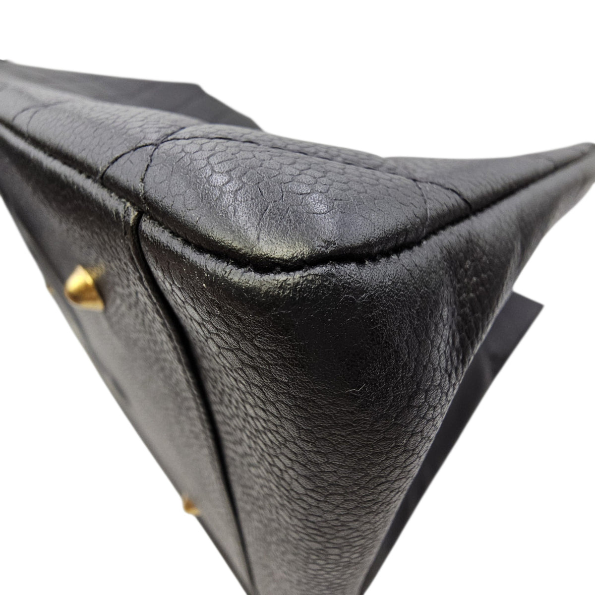 GST 39cm Black Tote Bag in Caviar Leather Gold hardware