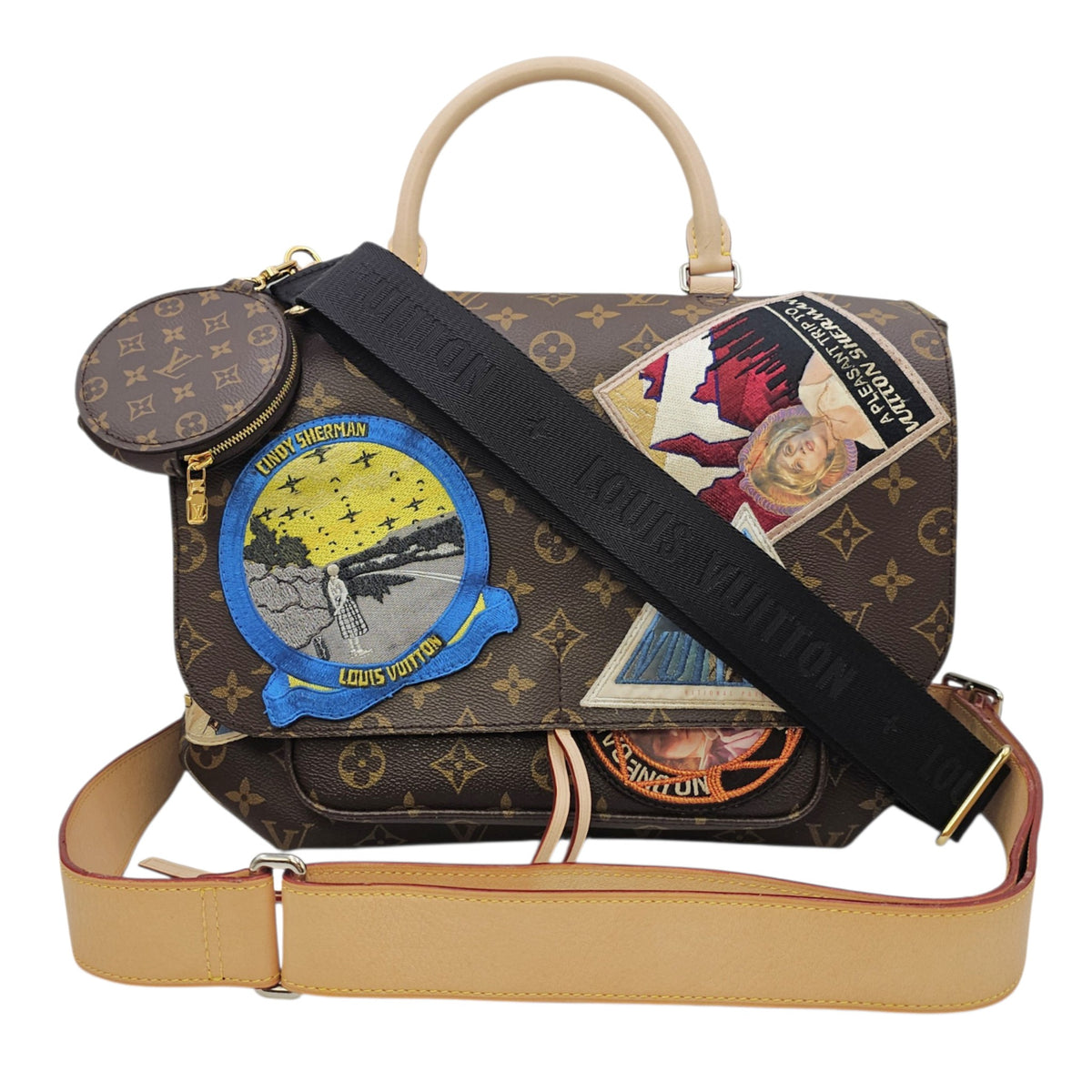 LV x Cindy Sherman Camera Bag Brown Messenger in Monogram Coated Canvas Gold hardware
