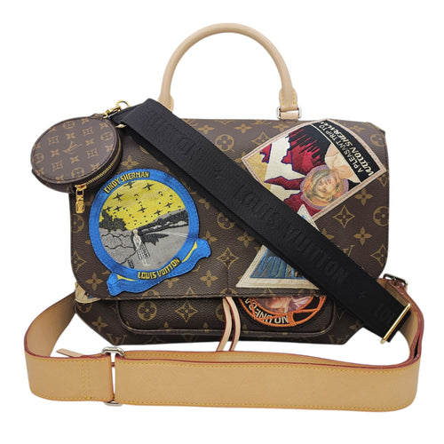 LV x Cindy Sherman Camera Bag Brown Messenger in Monogram Coated Canvas Gold hardware
