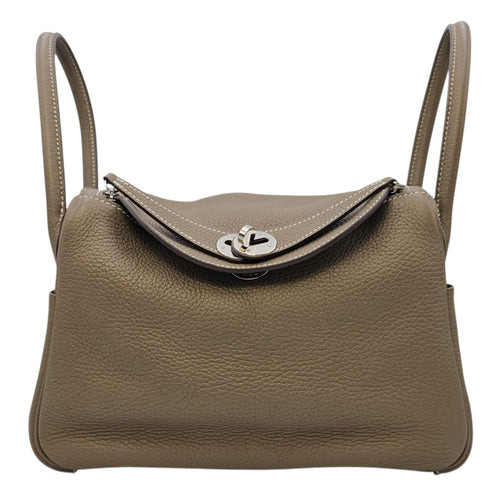Lindy 26 Etoupe in Clemence Palladium hardware