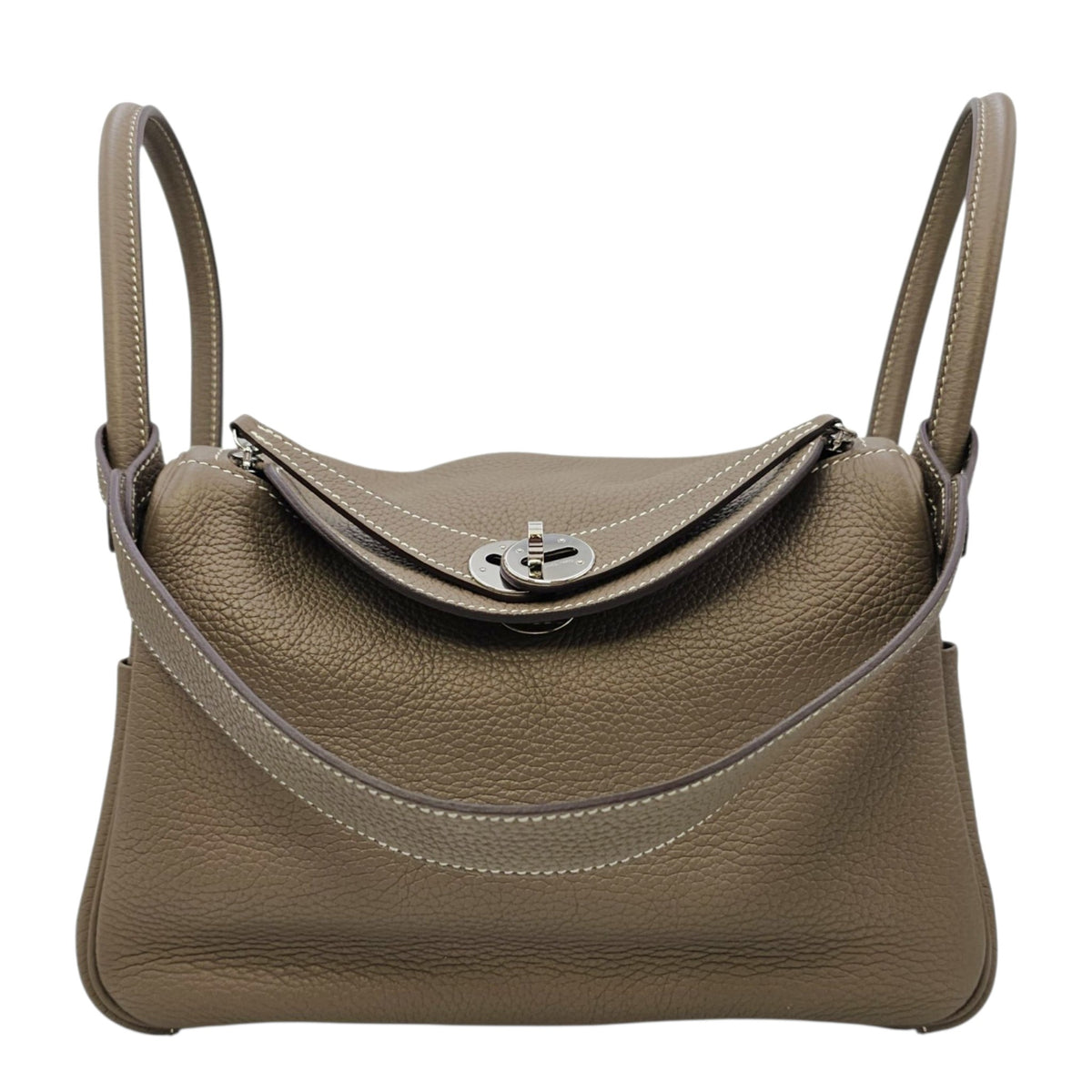 Lindy 26 Etoupe in Clemence Palladium hardware