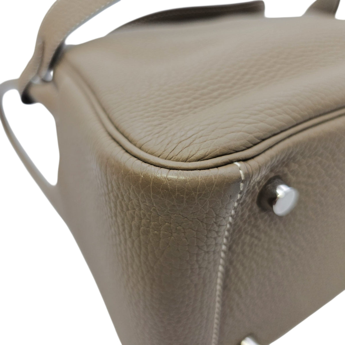 Lindy 26 Etoupe in Clemence Palladium hardware