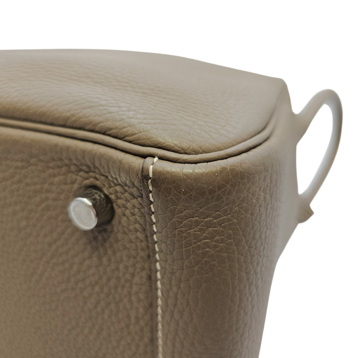 Lindy 26 Etoupe in Clemence Palladium hardware