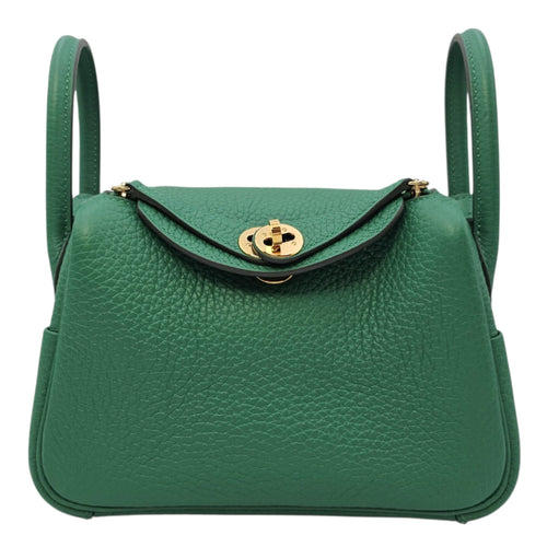 Lindy II Mini Vert Vertigo in Clemence Gold hardware