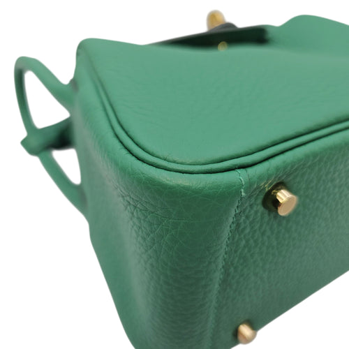 Lindy II Mini Vert Vertigo in Clemence Gold hardware