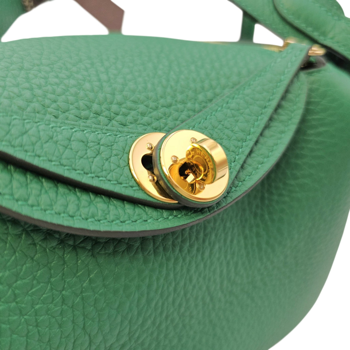 Lindy II Mini Vert Vertigo in Clemence Gold hardware