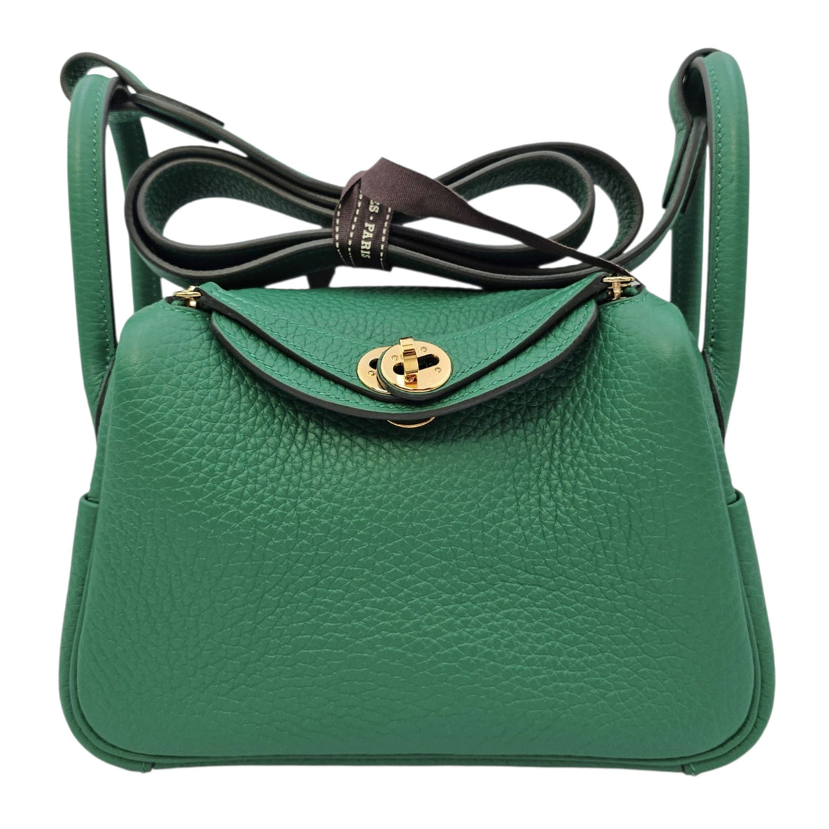 Lindy II Mini Vert Vertigo in Clemence Gold hardware