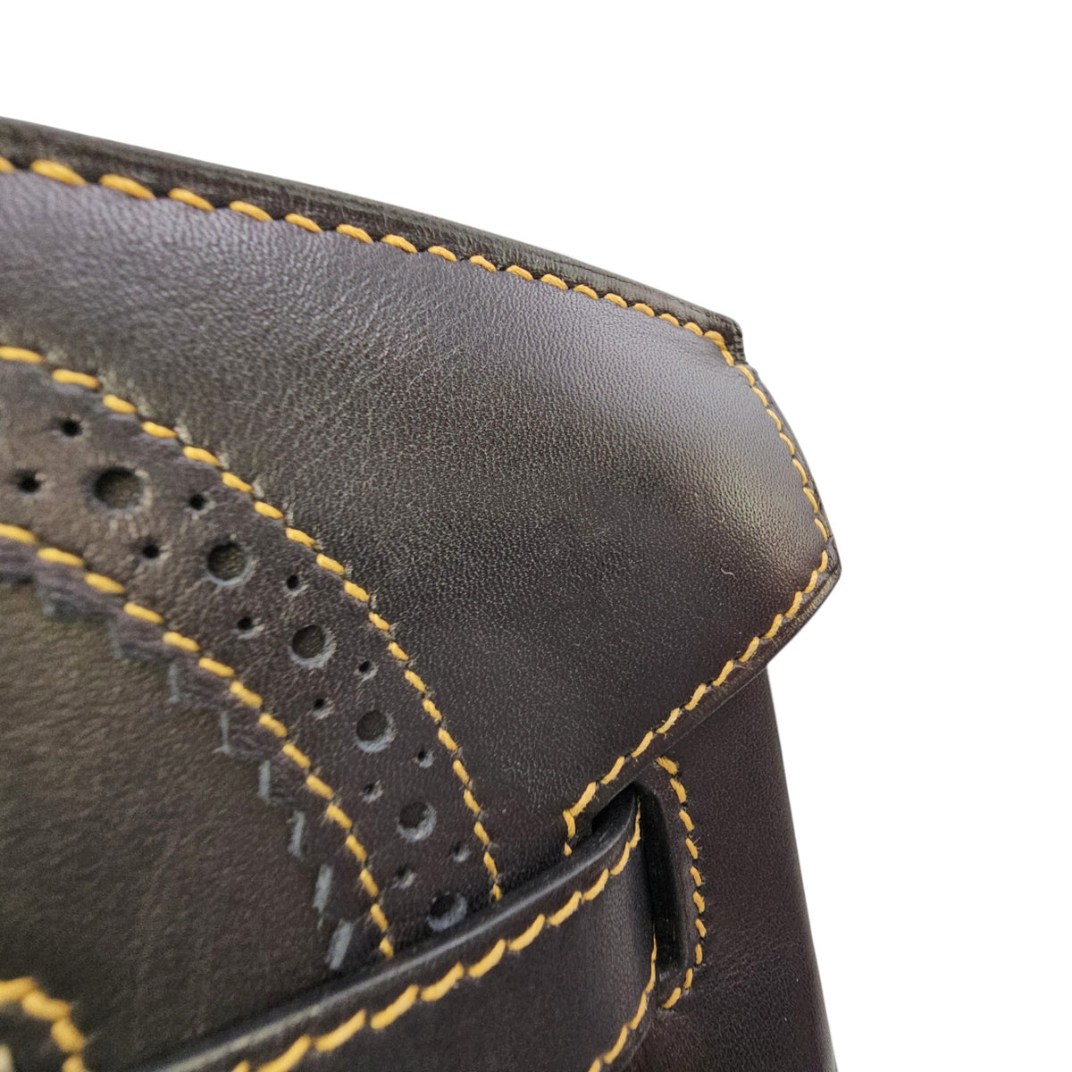 Ghillies Birkin  35 Noir/Denim  in Tadelakt/Toile Brushed Palladium hardware
