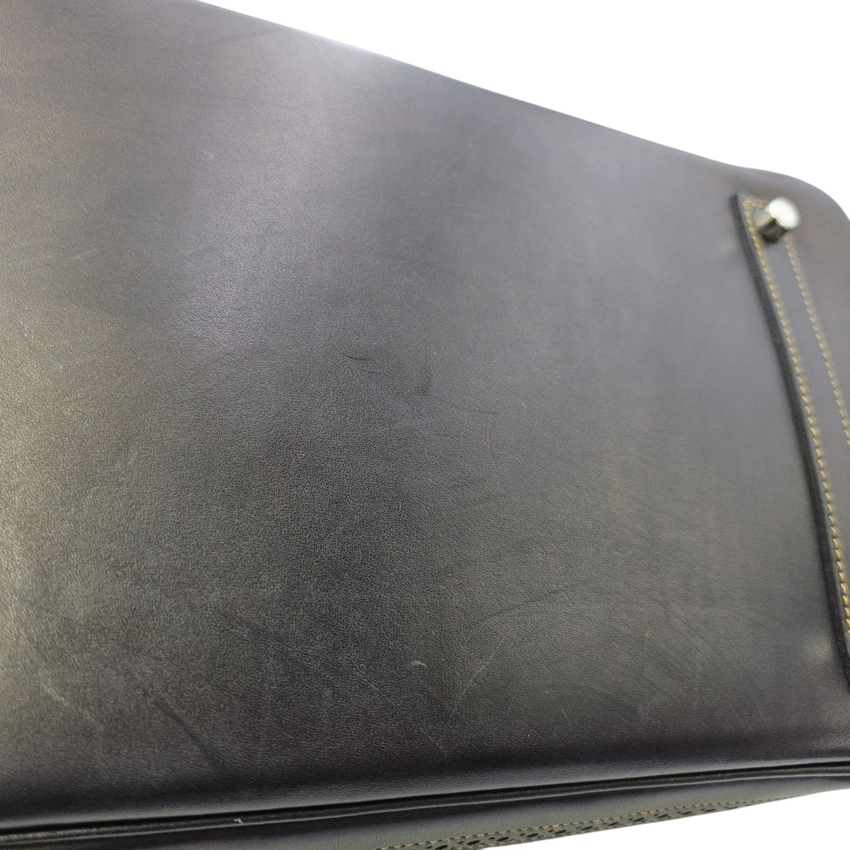 Ghillies Birkin  35 Noir/Denim  in Tadelakt/Toile Brushed Palladium hardware