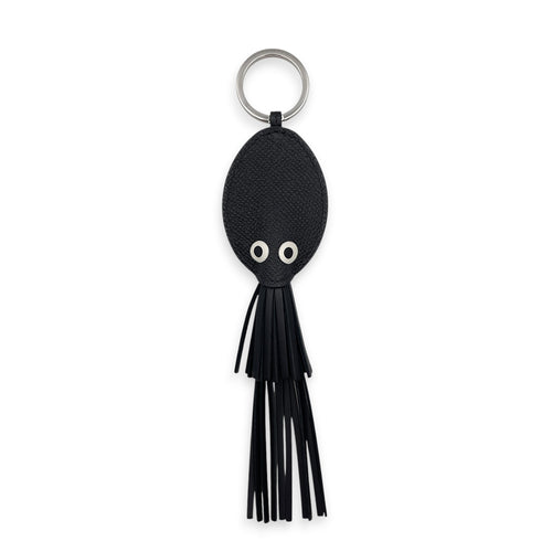 Poulpe Key Ring Noir Key ring in Epsom Palladium hardware