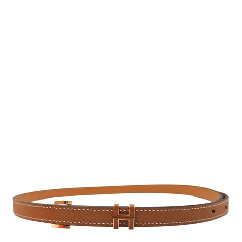 Pop H 15 Belt. Sz: 85cm  Gold Belt in Epsom Gold hardware