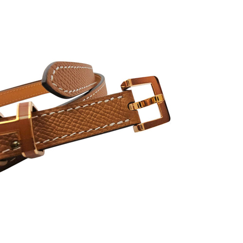 Pop H 15 Belt. Sz: 85cm  Gold Belt in Epsom Gold hardware