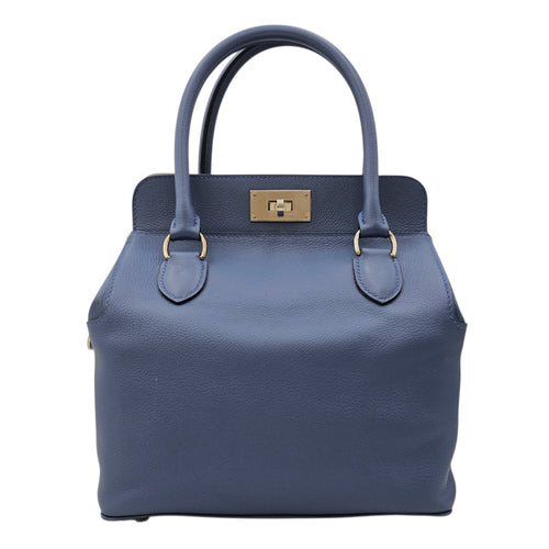 Toolbox  20 Blue Agate/Gris mouette in Evercolor Palladium hardware