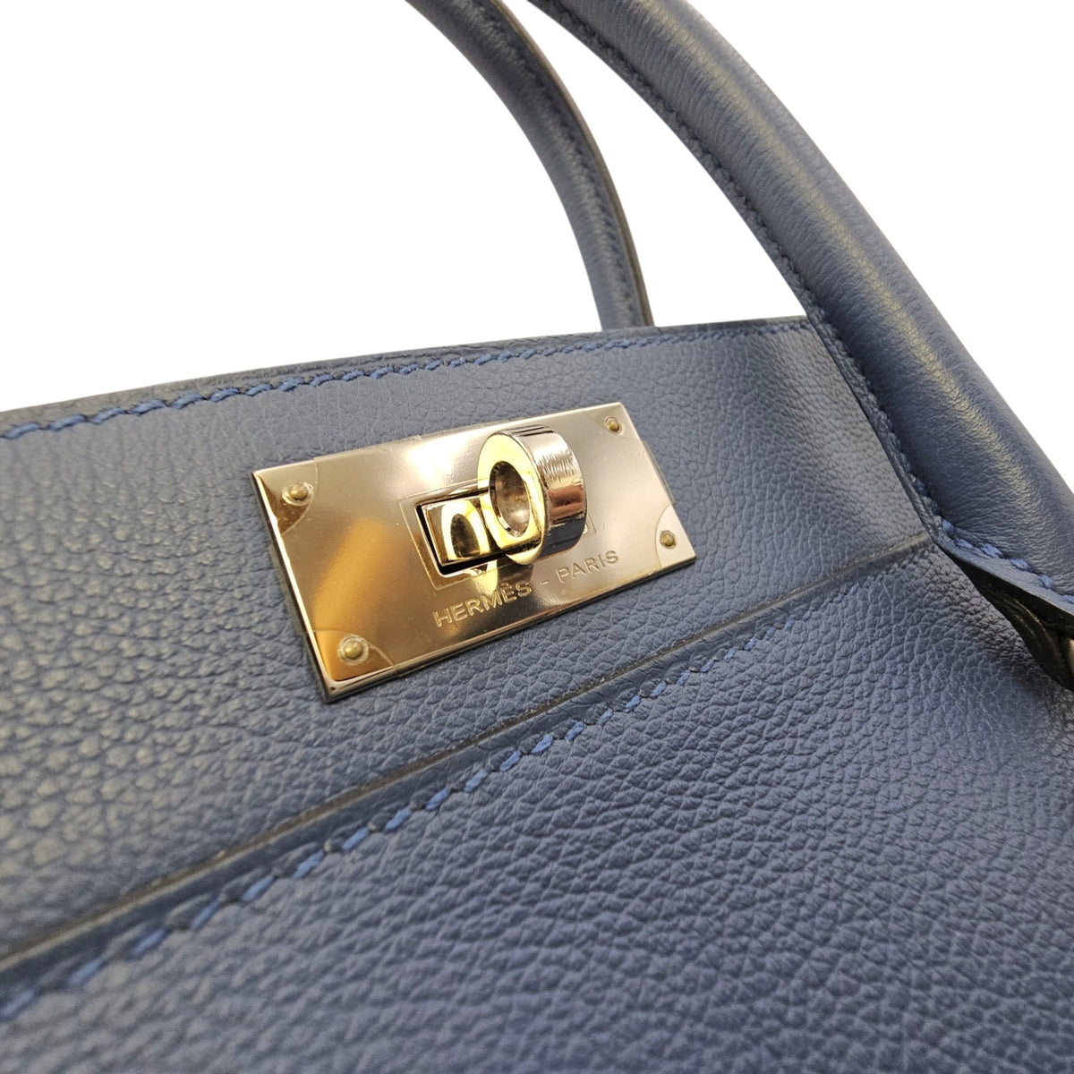 Toolbox  20 Blue Agate/Gris mouette in Evercolor Palladium hardware