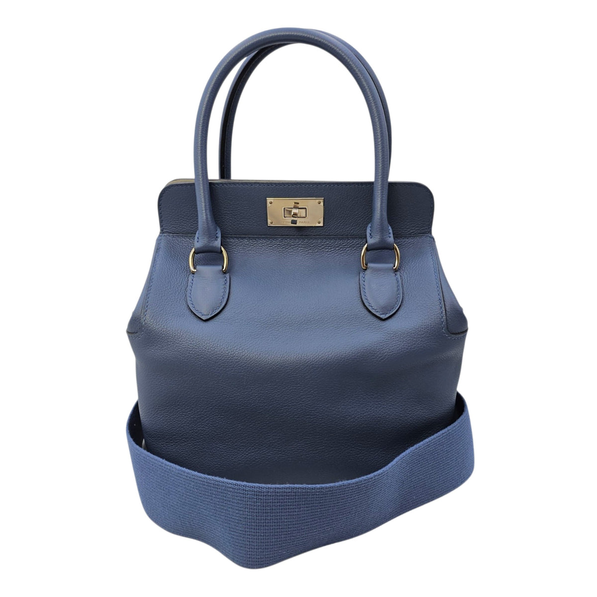 Toolbox  20 Blue Agate/Gris mouette in Evercolor Palladium hardware