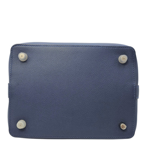Toolbox  20 Blue Agate/Gris mouette in Evercolor Palladium hardware