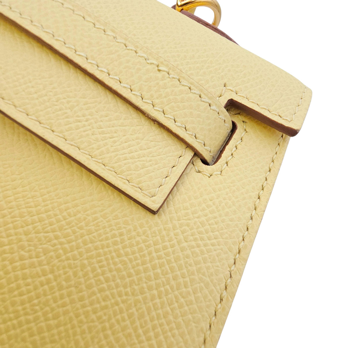 Sellier Kelly 25 Jaune Poussin in Epsom Gold hardware