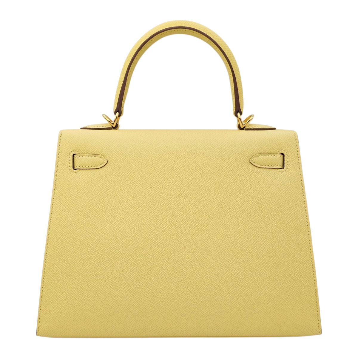 Sellier Kelly 25 Jaune Poussin in Epsom Gold hardware