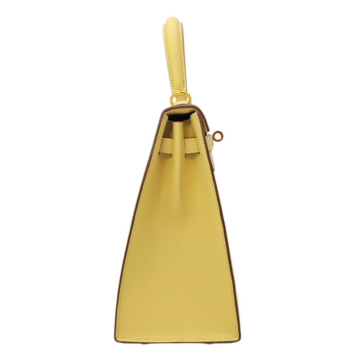 Sellier Kelly 25 Jaune Poussin in Epsom Gold hardware