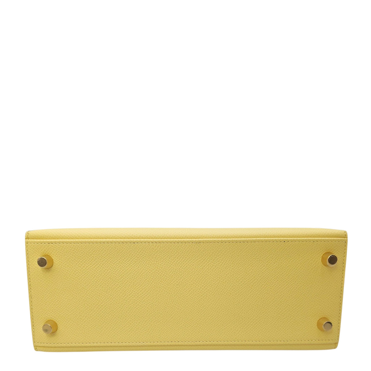Sellier Kelly 25 Jaune Poussin in Epsom Gold hardware
