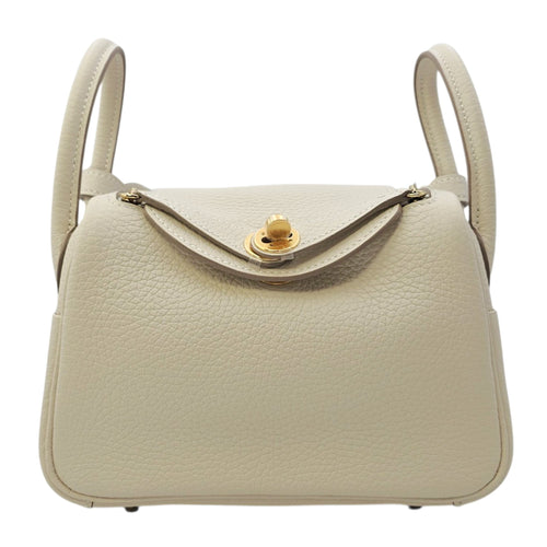 Lindy II Mini Craie in Clemence Gold hardware