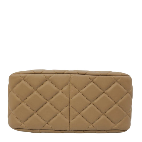 Pearl Crush  Beige Shoulder Bag in Lambskin Gold hardware