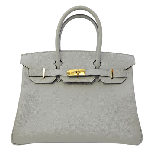 Birkin 30 Gris Mouette in Epsom Gold hardware