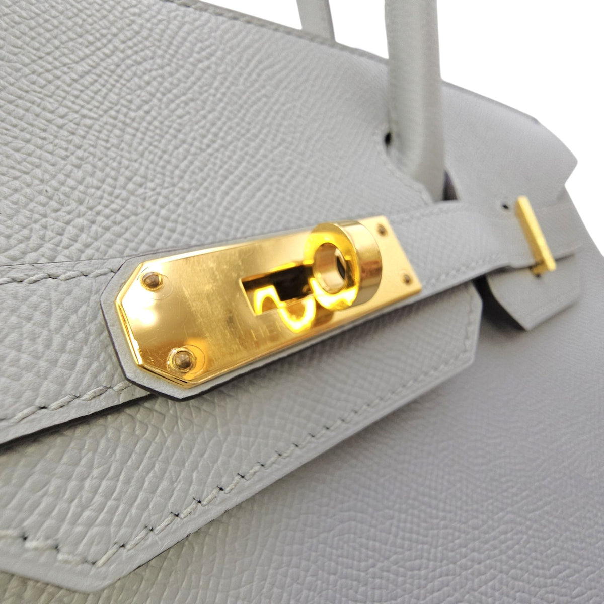 Birkin 30 Gris Mouette in Epsom Gold hardware