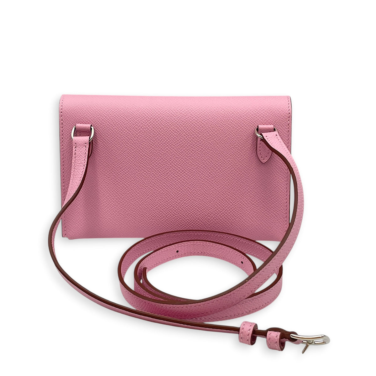 Hermesnap Mauve Sylvestre Wallet in Epsom Palladium hardware