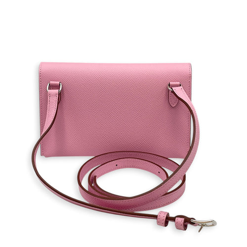 Hermesnap Mauve Sylvestre Wallet in Epsom Palladium hardware