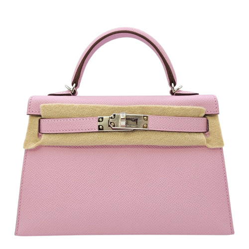 Sellier Kelly 20 Mauve Sylvestre in Epsom Palladium hardware