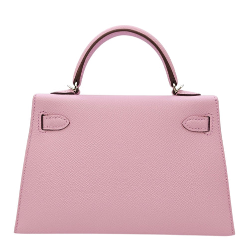 Sellier Kelly 20 Mauve Sylvestre in Epsom Palladium hardware