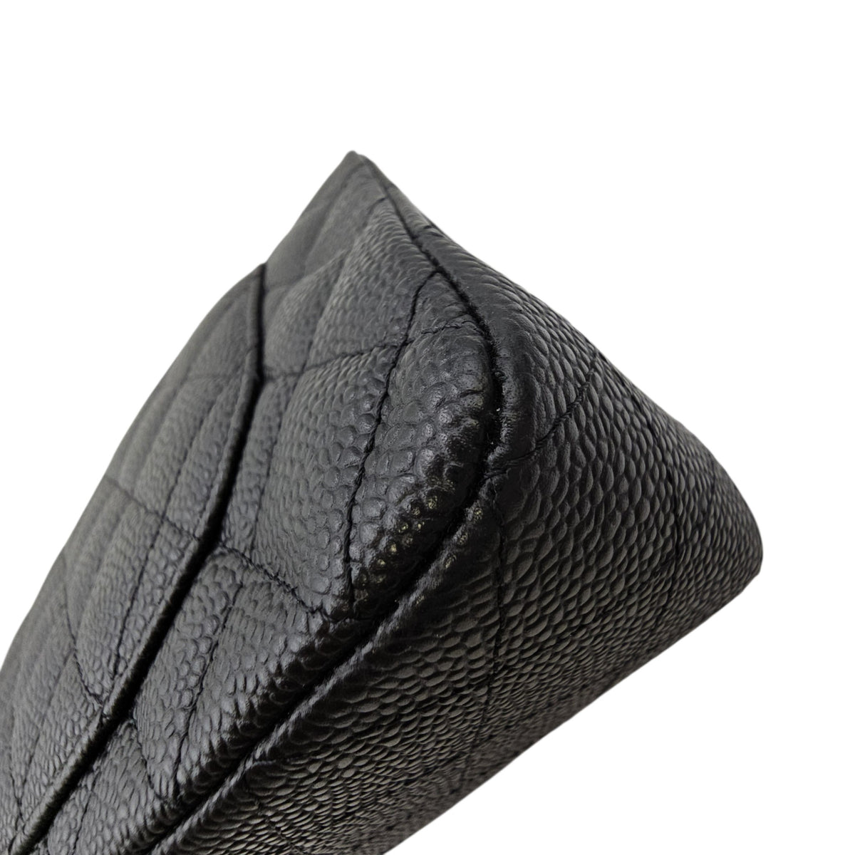 Classic (Double Flap) Small Black Shoulder Bag in Caviar Leather Gold hardware