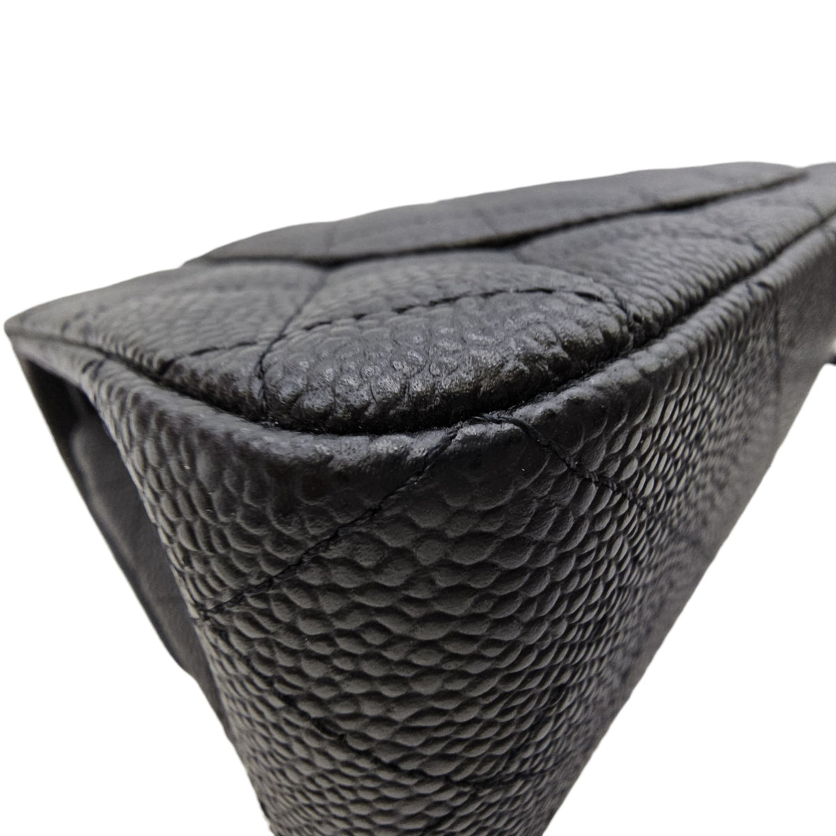 Classic (Double Flap) Small Black Shoulder Bag in Caviar Leather Gold hardware