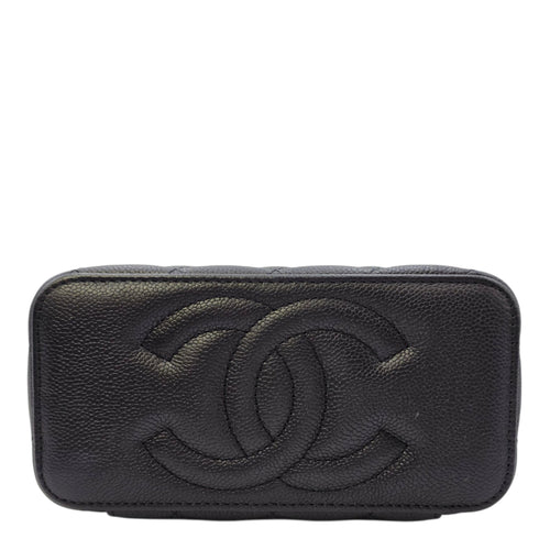Vanity Black Vanity Bag in Caviar Leather Gold hardware