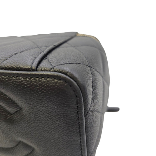 Vanity Black Vanity Bag in Caviar Leather Gold hardware