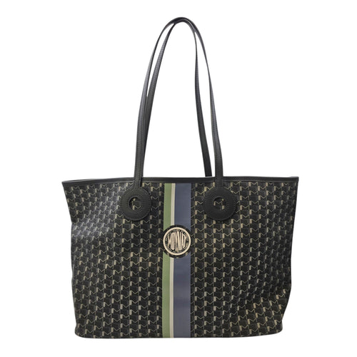 Oh! Cabas Hor  MM Black Tote Bag in Coated Canvas