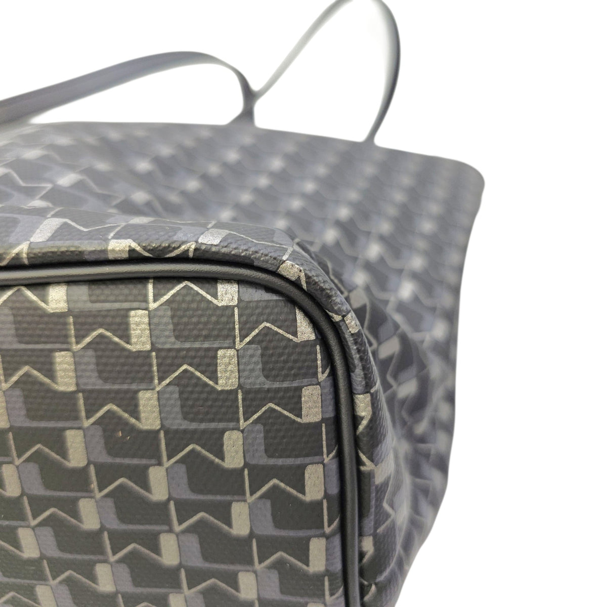 Oh! Cabas Hor  MM Black Tote Bag in Coated Canvas